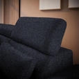 ECKSOFA in Velours Anthrazit  - Anthrazit/Schwarz, Design, Textil/Metall (264/299cm) - Novel