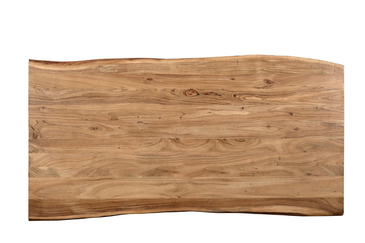 ESSTISCH in Holz, Metall, Stein 200/100/76 cm  - Schieferfarben/Schwarz, Design, Holz/Stein (200/100/76cm) - Landscape