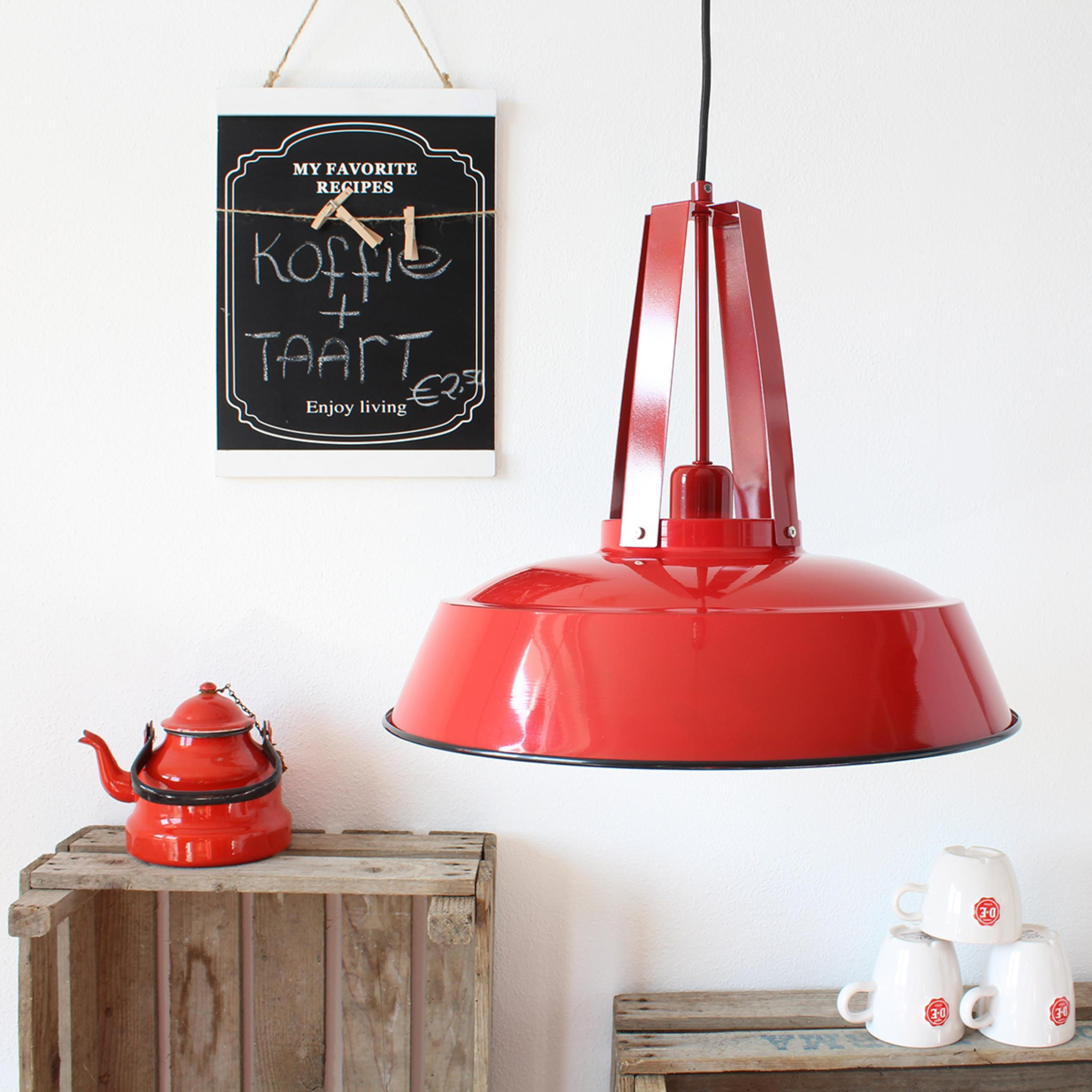PENDELLEUCHTE  42/45-200/42 cm   - Rot, Trend, Metall (42/45-200/42cm)