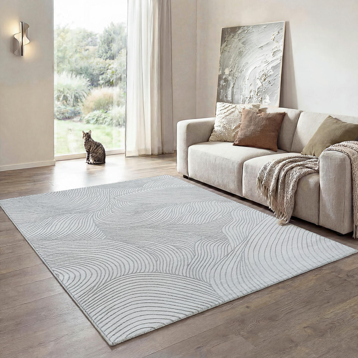 WEBTEPPICH  Wohnzimmer 160/230 cm Creation Grau rechteckig  - Grau, Basics, Textil (160/230cm) - Novel