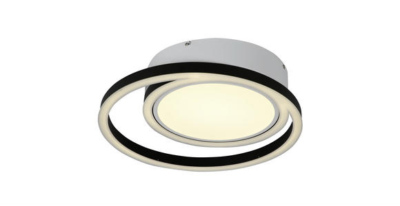 LED-DECKENLEUCHTE - Schwarz/Weiß, Design, Kunststoff/Metall (50.5/10,5cm) - Ambiente