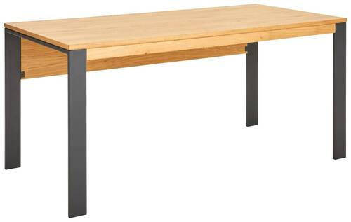 SCHREIBTISCH 180/80/75 cm  in Anthrazit, Eichefarben  - Eichefarben/Anthrazit, Natur, Holz/Metall (180/80/75cm) - Linea Natura
