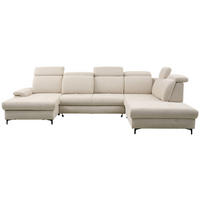WOHNLANDSCHAFT in Struktur Beige  - Beige, Design, Textil/Metall (190/364/270cm) - Stylife