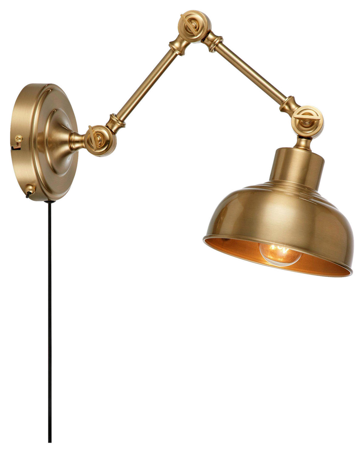 WANDLEUCHTE Skandinavisch, Modern 47.5/18 cm  - Messingfarben, Basics, Metall (47.5/18cm) - Markslöjd