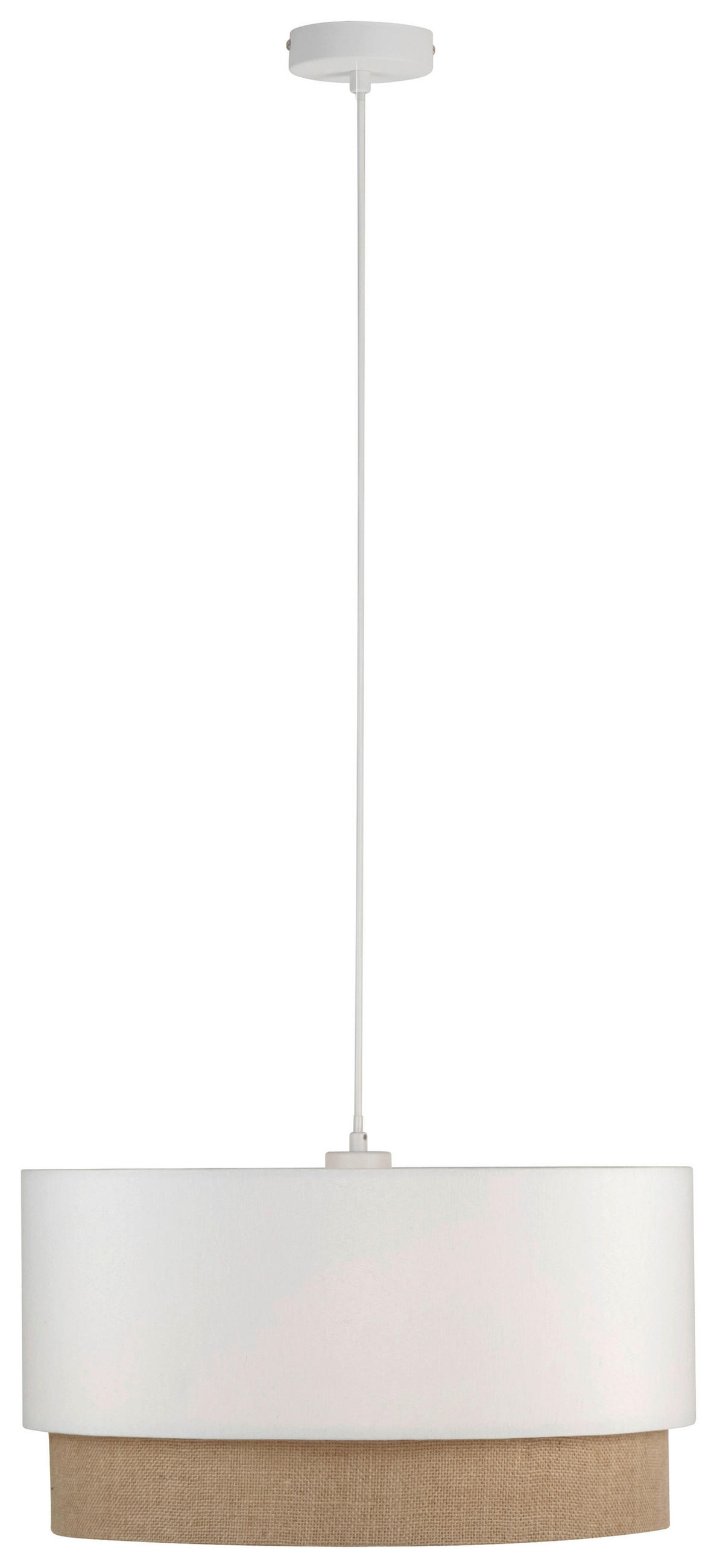 HÄNGELEUCHTE 45/120 cm  - Naturfarben/Weiß, Trend, Kunststoff/Textil (45/120cm) - Collett's Monde