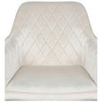 ARMLEHNSTUHL  inklusive Armlehnen Samt  Creme  - Creme, Design, Textil/Metall (56/82,5/61,5cm) - Novel