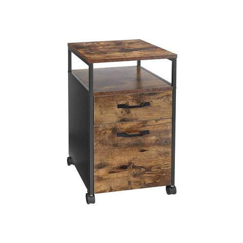 ROLLCONTAINER Braun, Schwarz  - Schwarz/Braun, Basics, Holzwerkstoff (45/66/41cm) - Boxxx