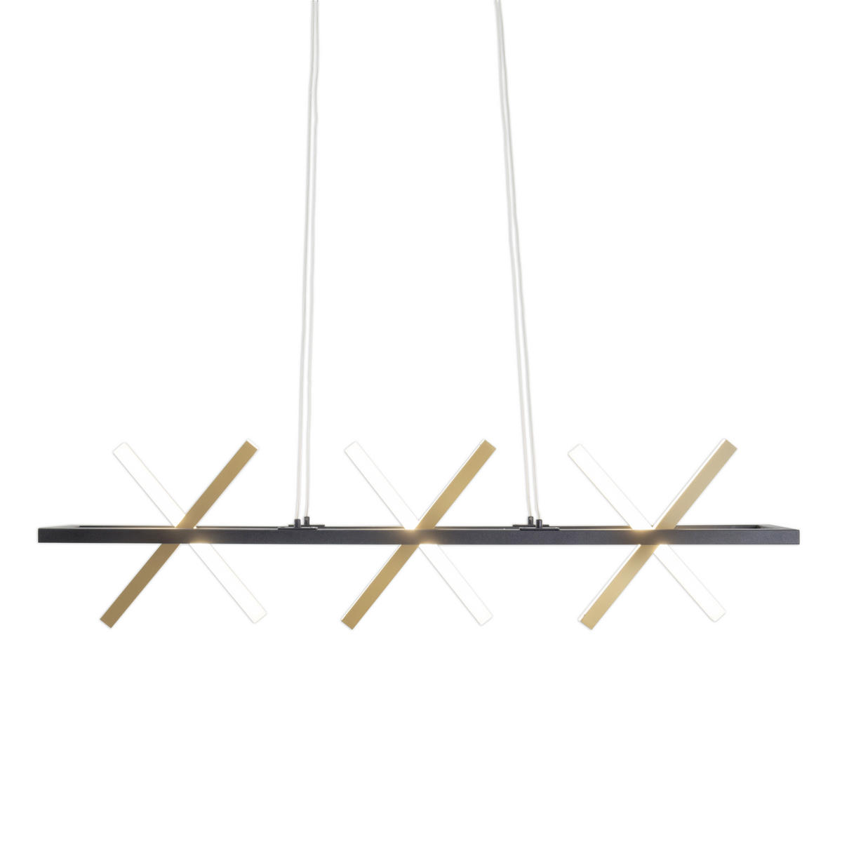 HÄNGELEUCHTE 100/54/132 cm   - Goldfarben/Schwarz, Design, Kunststoff/Metall (100/54/132cm) - Näve