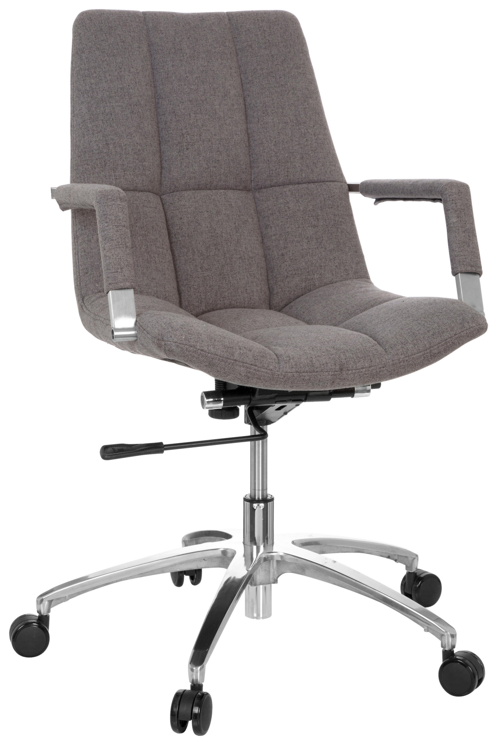 DREHSTUHL Flachgewebe Grau, Silberfarben  - Silberfarben/Grau, MODERN, Kunststoff/Textil (58/102/60cm) - MID.YOU