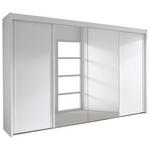 SCHWEBETÜRENSCHRANK  in Weiß  - Weiß, Basics, Glas/Holzwerkstoff (350/223/65cm) - Cantus