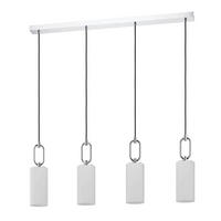 HÄNGELEUCHTE 101/11/150 cm  - Chromfarben/Weiß, KONVENTIONELL, Glas/Metall (101/11/150cm) - Eglo