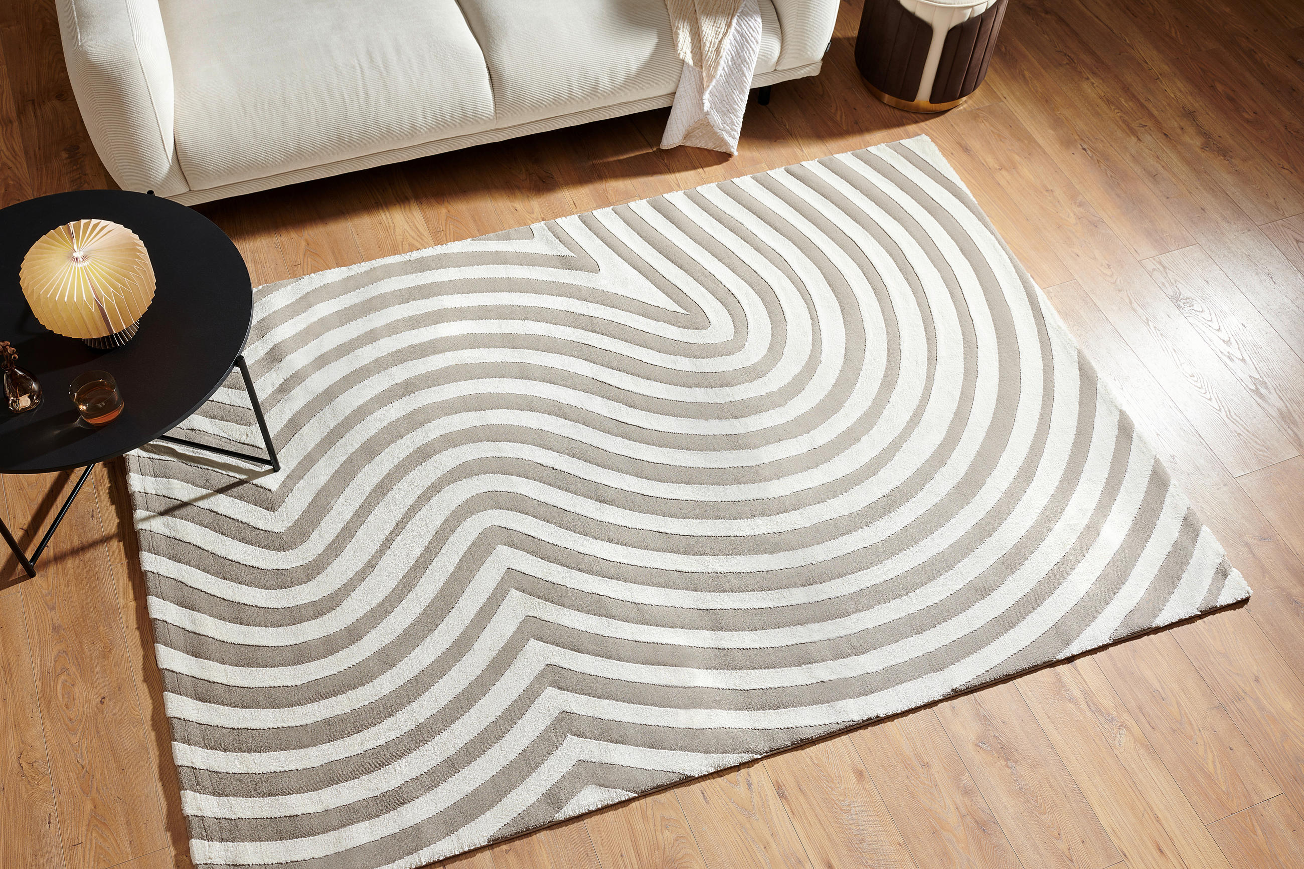 WEBTEPPICH 130/190 cm Sand Beige  - Beige, Design, Textil (130/190cm) - Novel