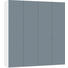 DREHTÜRENSCHRANK 3-türig Weiß, Hellblau - Silberfarben/Weiß, Design, Glas/Holzwerkstoff (202,5/220/58,5cm) - Jutzler DREHTÜRENSCHRANK 3-türig Weiß, Hellblau - Silberfarben/Weiß, Design, Glas/Holzwerkstoff (202,5/220/58,5cm) - Jutzler