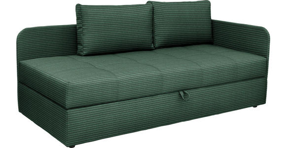 LIEGE  in Cord Grün  - Schwarz/Grün, Basics, Kunststoff/Textil (205/90/95cm) - Xora