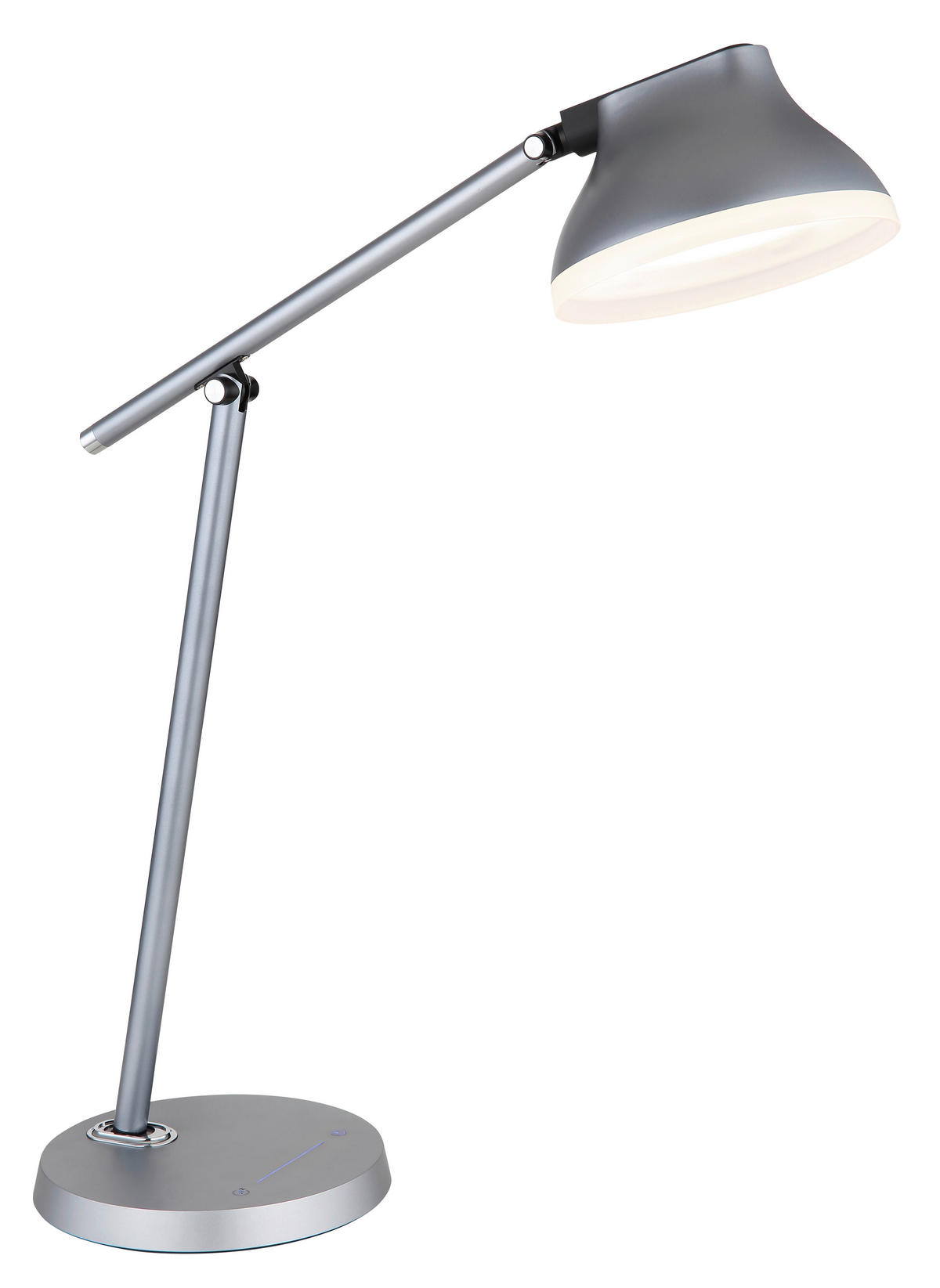 STOLNÍ LED LAMPA, dotykový stmívač, 43,2/17,8/75,8 cm - šedá/opál, Basics, kov/plast (43,2/17,8/75,8cm) - Globo