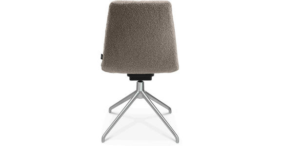 STUHL in Aluminium Flachgewebe Metall, Textil - Ecru, Design, Textil/Metall (46/81,5-84,5/55cm) - Johann Jakob