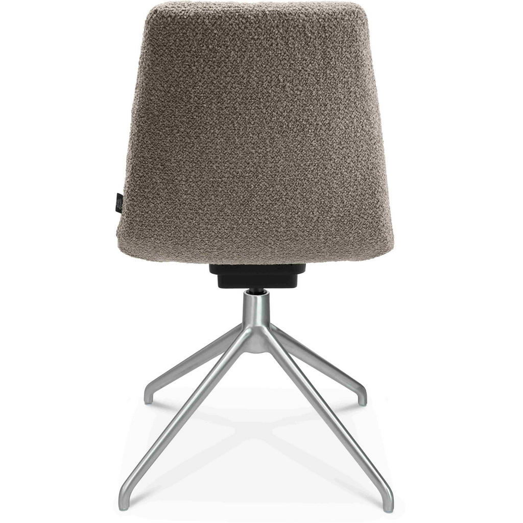 Thumbnail - Johann Jakob Stuhl, Ecru, Metall, Textil, Drehkreuz, 46x81.5-84.5x55 cm, Stoffauswahl, Sitzfläche 360° drehbar, Gestella...