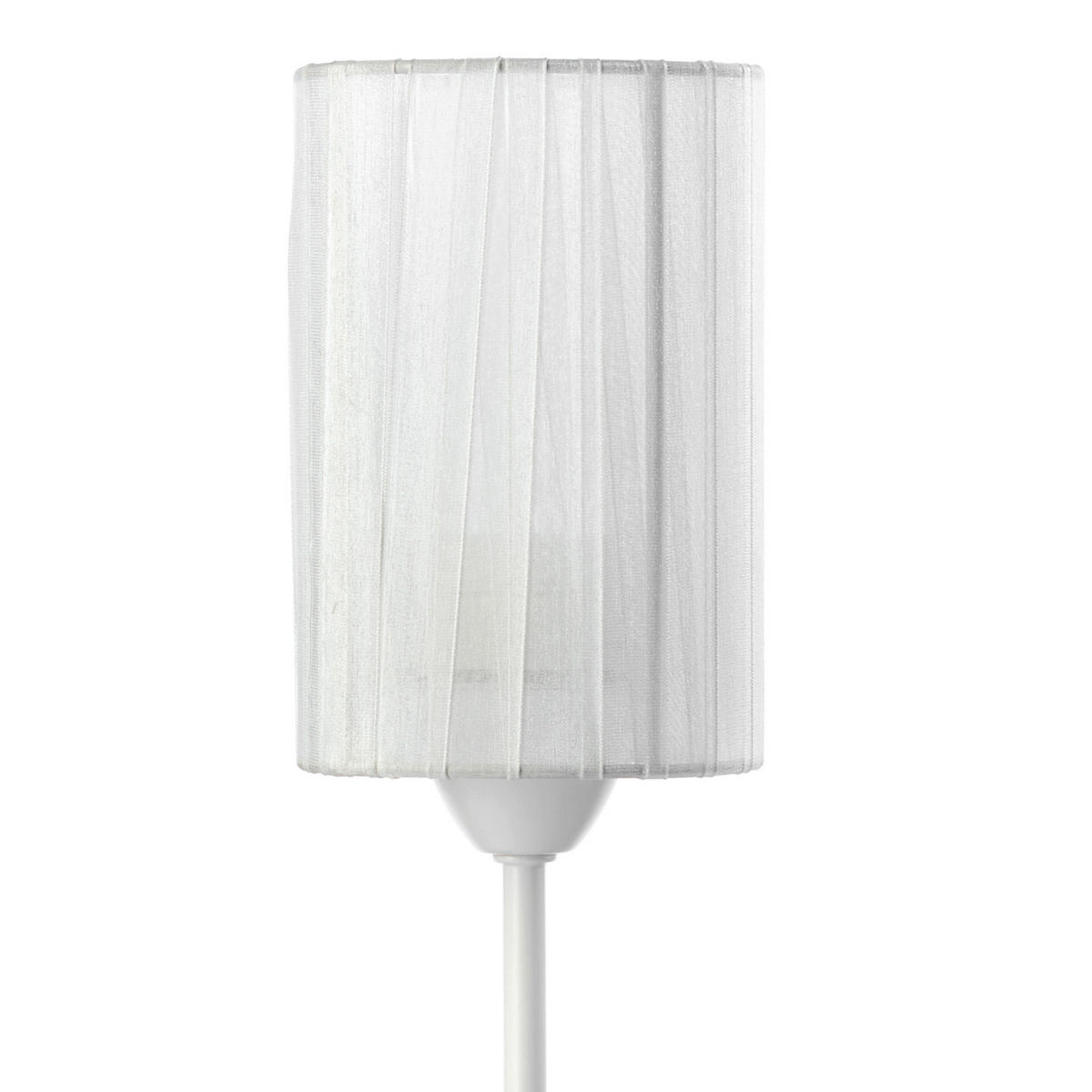 TISCHLEUCHTE 15/15/39 cm   - Weiß Hochglanz, Basics, Kunststoff/Textil (15/15/39cm)
