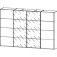 SCHWEBETÜRENSCHRANK  in Weiß  - Chromfarben/Weiß, KONVENTIONELL, Glas/Holzwerkstoff (361/235/68cm) - Novel