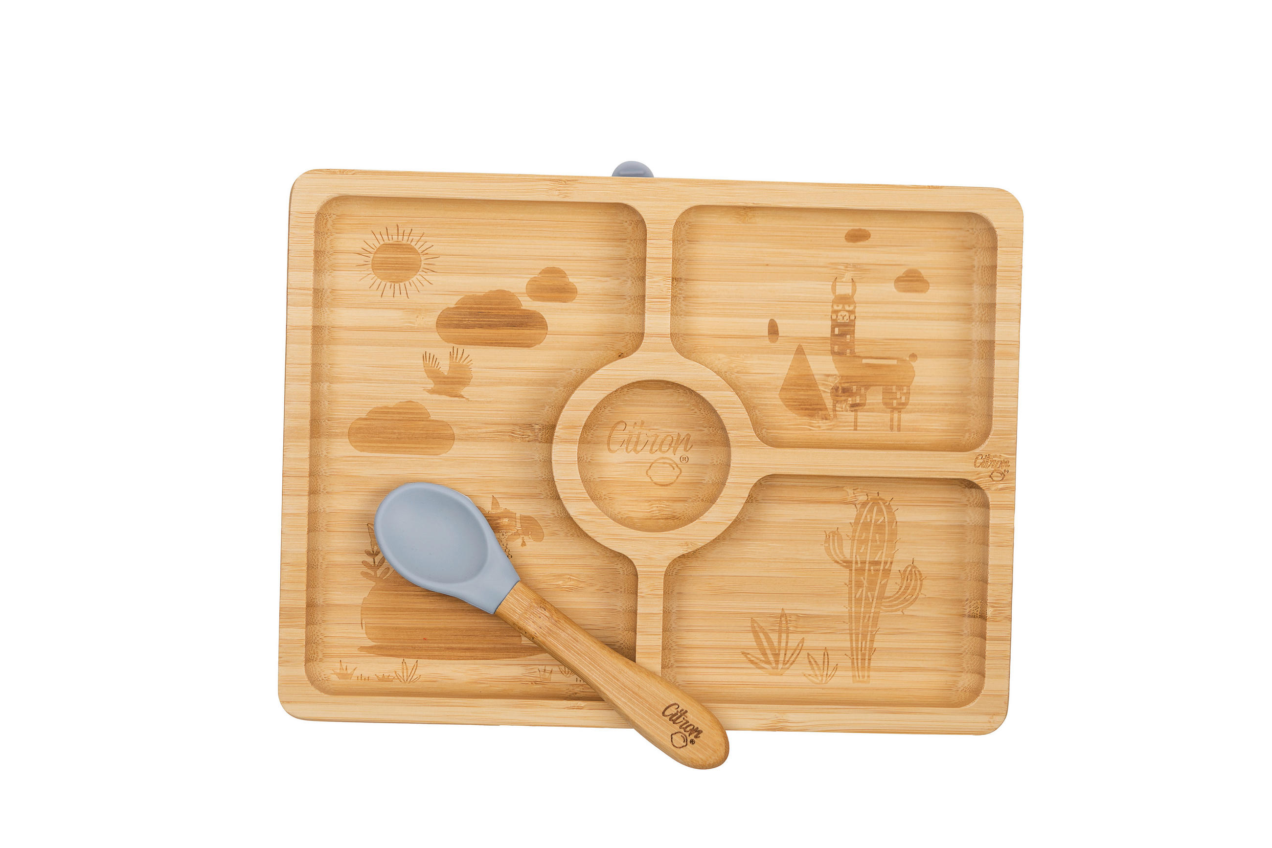 KINDERGESCHIRRSET  - Blau/Blaugrau, Basics, Naturmaterialien/Kunststoff