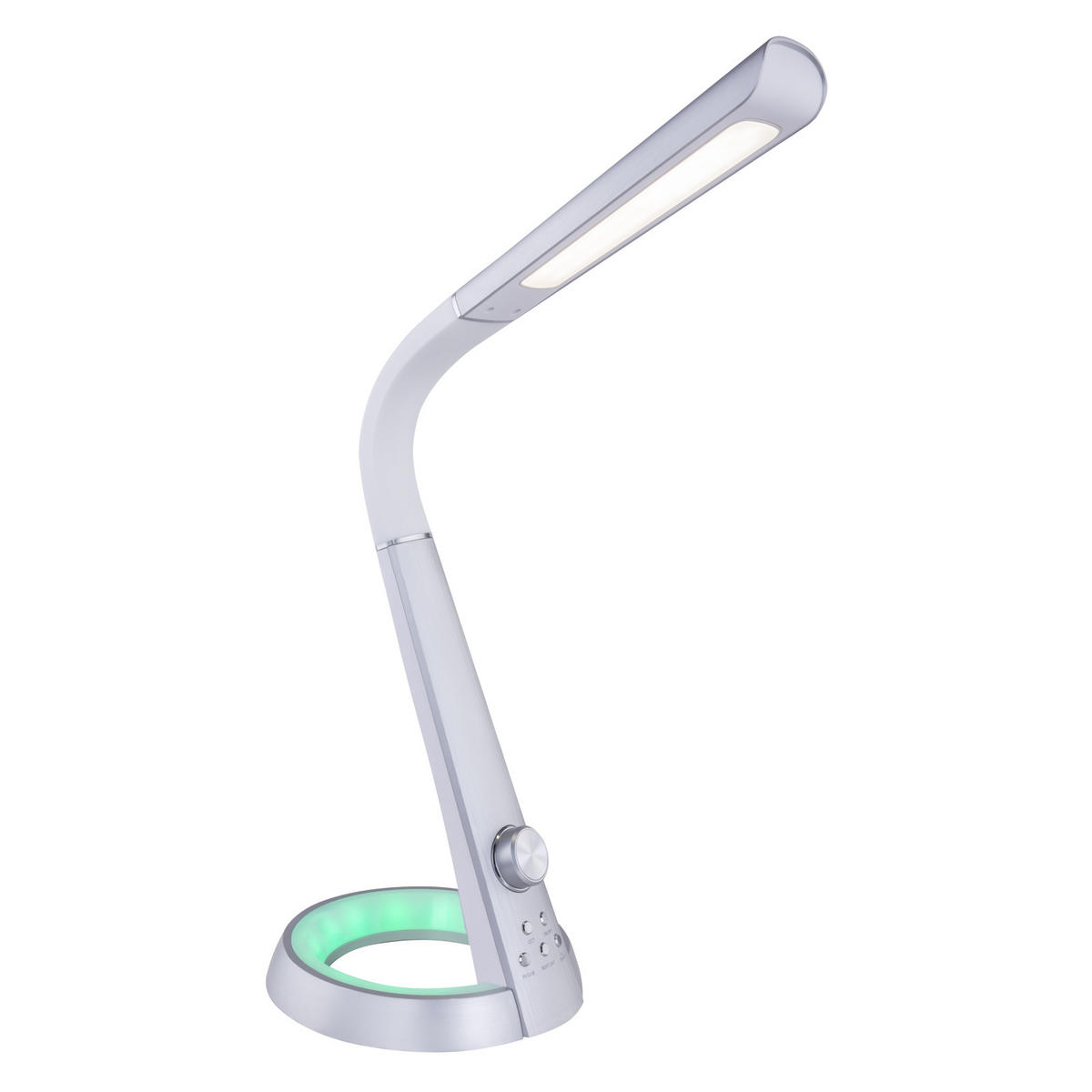LED ÍRÓASZTALI LÁMPA - ezüst/fehér, Design, műanyag (34,3/18,3/64cm) - Novel