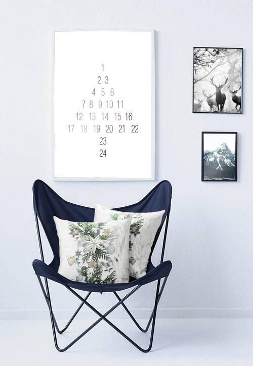 KISSENHÜLLE Winterwelt 49/49 cm  - Weiß/Grün, Basics, Textil (49/49cm) - X-Mas