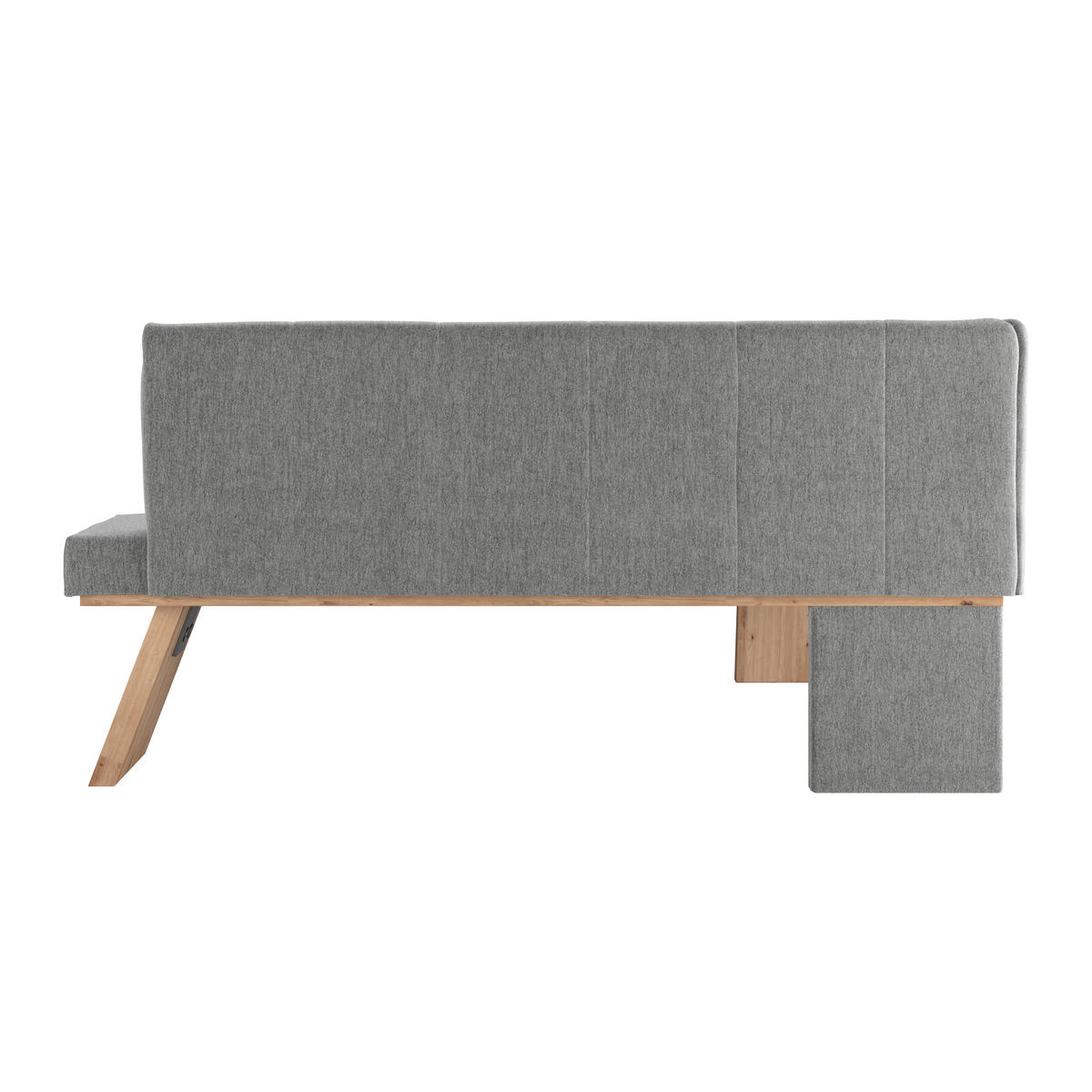 ECKBANK 150/185 cm Webstoff Grau   - Eichefarben/Grau, KONVENTIONELL, Textil (150/185cm)