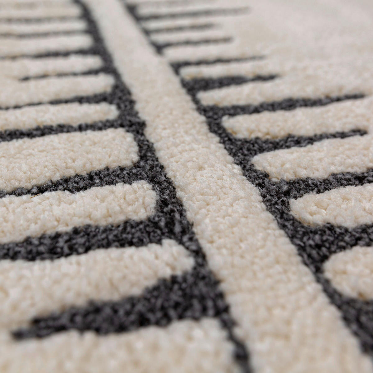 WEBTEPPICH 200/290 cm Schwarz, Weiß  - Schwarz/Weiß, MODERN, Textil (200/290cm) - Xora