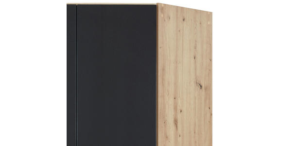 ECKKLEIDERSCHRANK 117/197/117 cm - Dunkelgrau/Silberfarben, Design, Holzwerkstoff/Kunststoff (117/197/117cm) - Carryhome