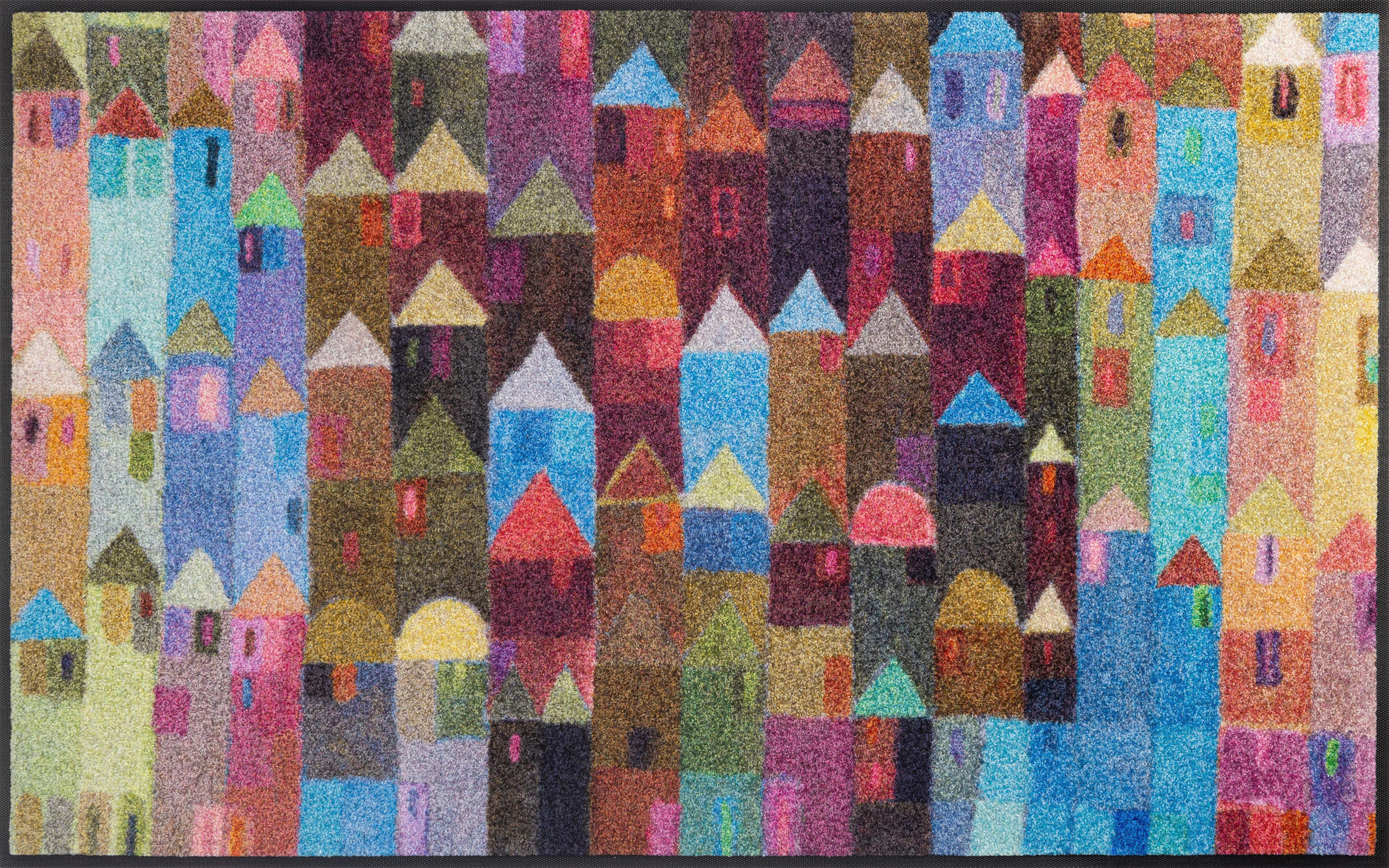 FLACHWEBETEPPICH 75/120 cm Manhattan Multicolor  - Multicolor, Design, Kunststoff/Textil (75/120cm) - wash+dry