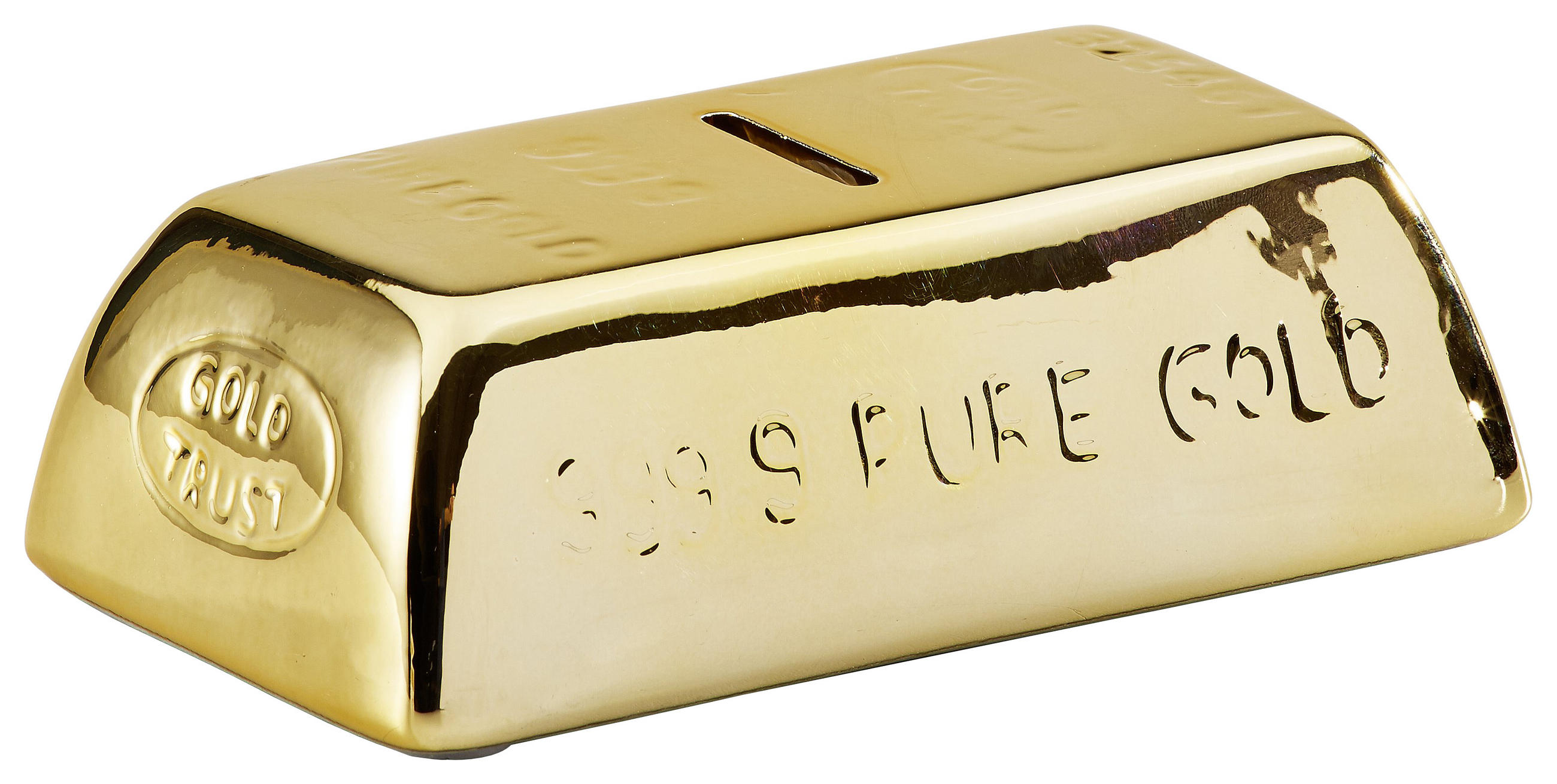 XXXLutz Spardose Gold 16x5x9 cm
