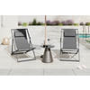 SONNENLIEGE 104/79/57 cm  - Dunkelgrau, MODERN, Textil/Metall (104/79/57cm) - Ambia Garden