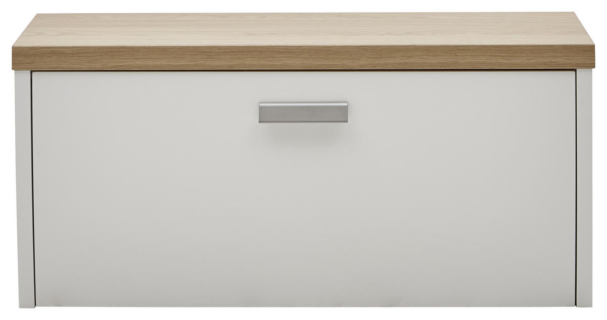 HÄNGEELEMENT in Weiss, Eichefarben   - Weiss/Eichefarben, Design, Holz/Holzwerkstoff (92/42/31cm) - Dieter Knoll