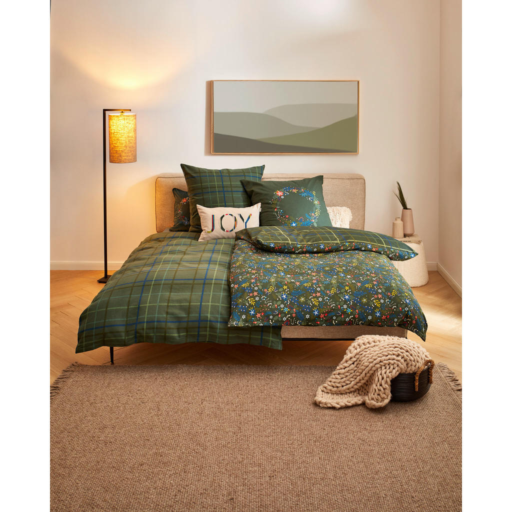 Thumbnail - Esprit Wendebettwäsche E-Scatter,Grün, Mehrfarbig, Textil, Floral, 135x200 cm, Oeko-Tex® Standard 100, BCI (Better Cotto...