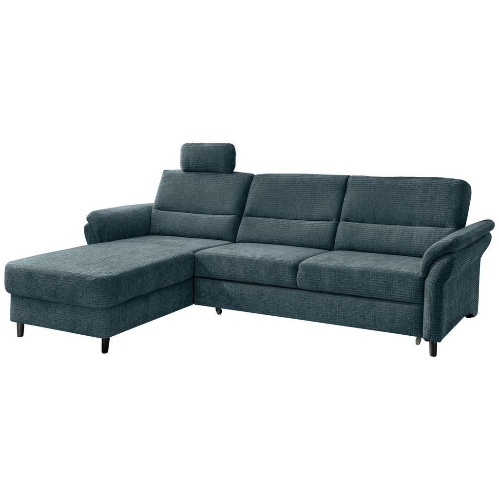 Thumbnail - Livetastic Ecksofa, Blau, Textil, Buche, 5-Sitzer, Ottomane links, L-Form, 279x176 cm, Made in EU, Schlafen auf Sitzhöhe...