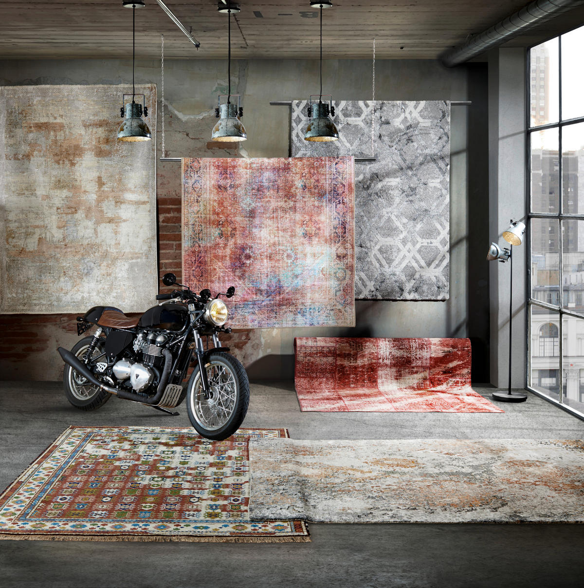 ORIENTÁLNÍ KOBEREC, 140/200 cm, šedá, měděné barvy - šedá/měděné barvy, Design, textil (140/200cm) - Cazaris