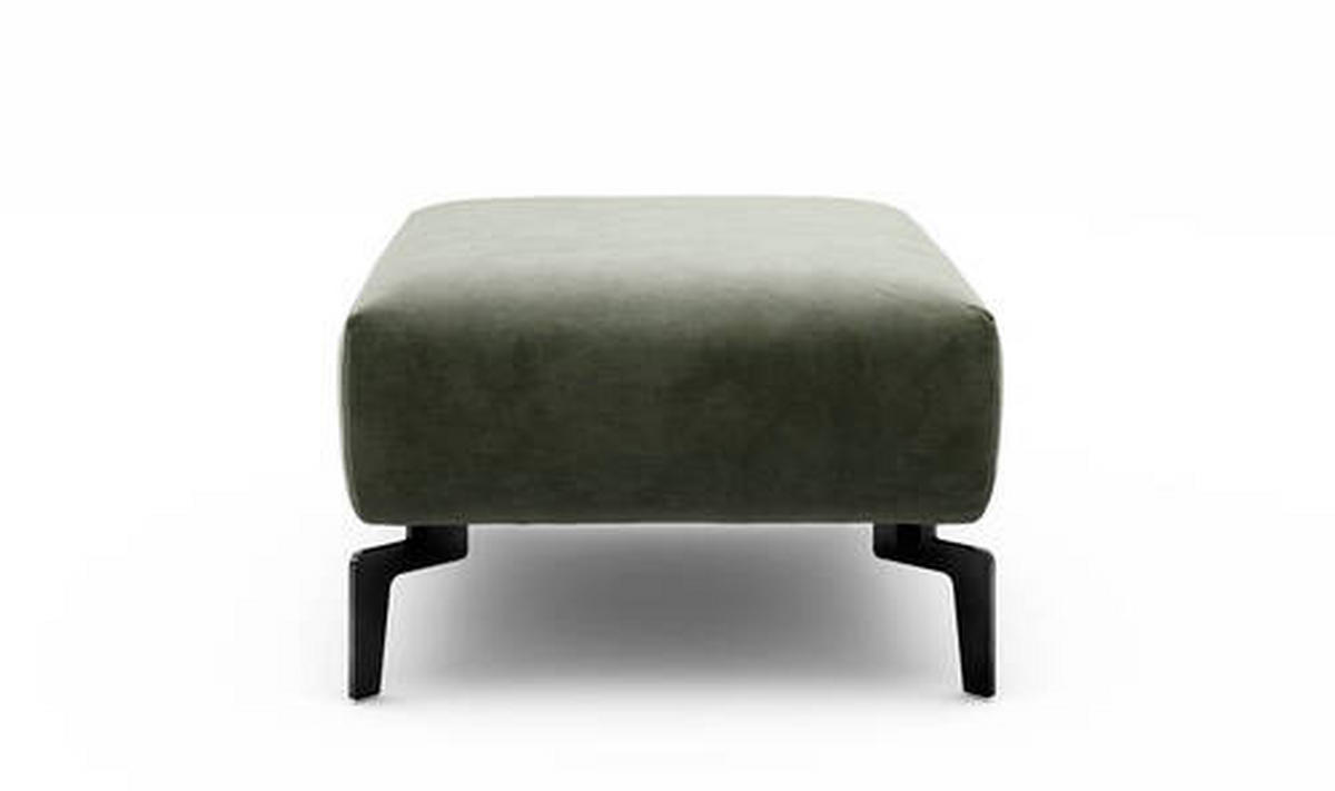 HOCKER in Textil Waldgrün  - Waldgrün/Schwarz, Design, Textil/Metall (90/70/46cm) - SENSOO