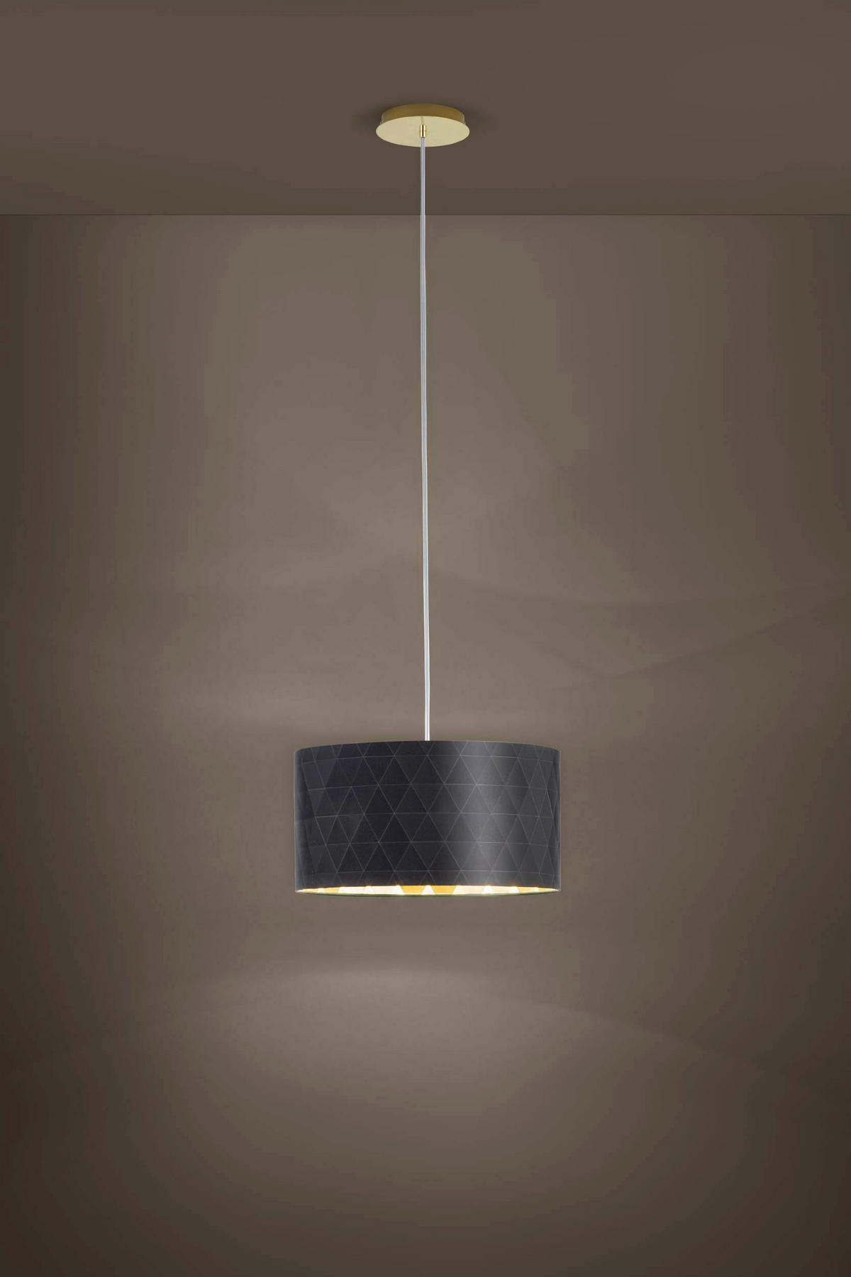 HÄNGELEUCHTE 50/150 cm    - Messingfarben/Goldfarben, Basics, Textil/Metall (50/150cm) - Eglo