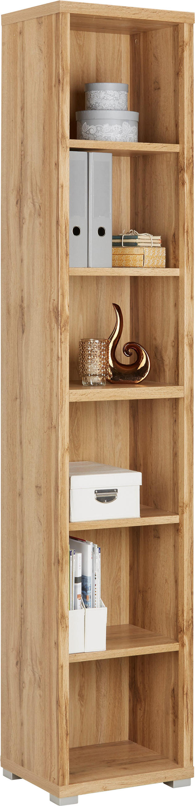 REGAL Eichefarben  - Eichefarben/Silberfarben, MODERN, Holzwerkstoff (44/218/36cm) - Xora