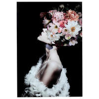 GLASBILD Blumen, Frauen  - Multicolor, Design, Glas/Kunststoff (80/120/4cm) - Kare-Design