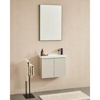 BADEZIMMER 3-teilig  in  - Kaschmir/Weiß Hochglanz, MODERN, Keramik/Holzwerkstoff (60/140/22cm) - MID.YOU