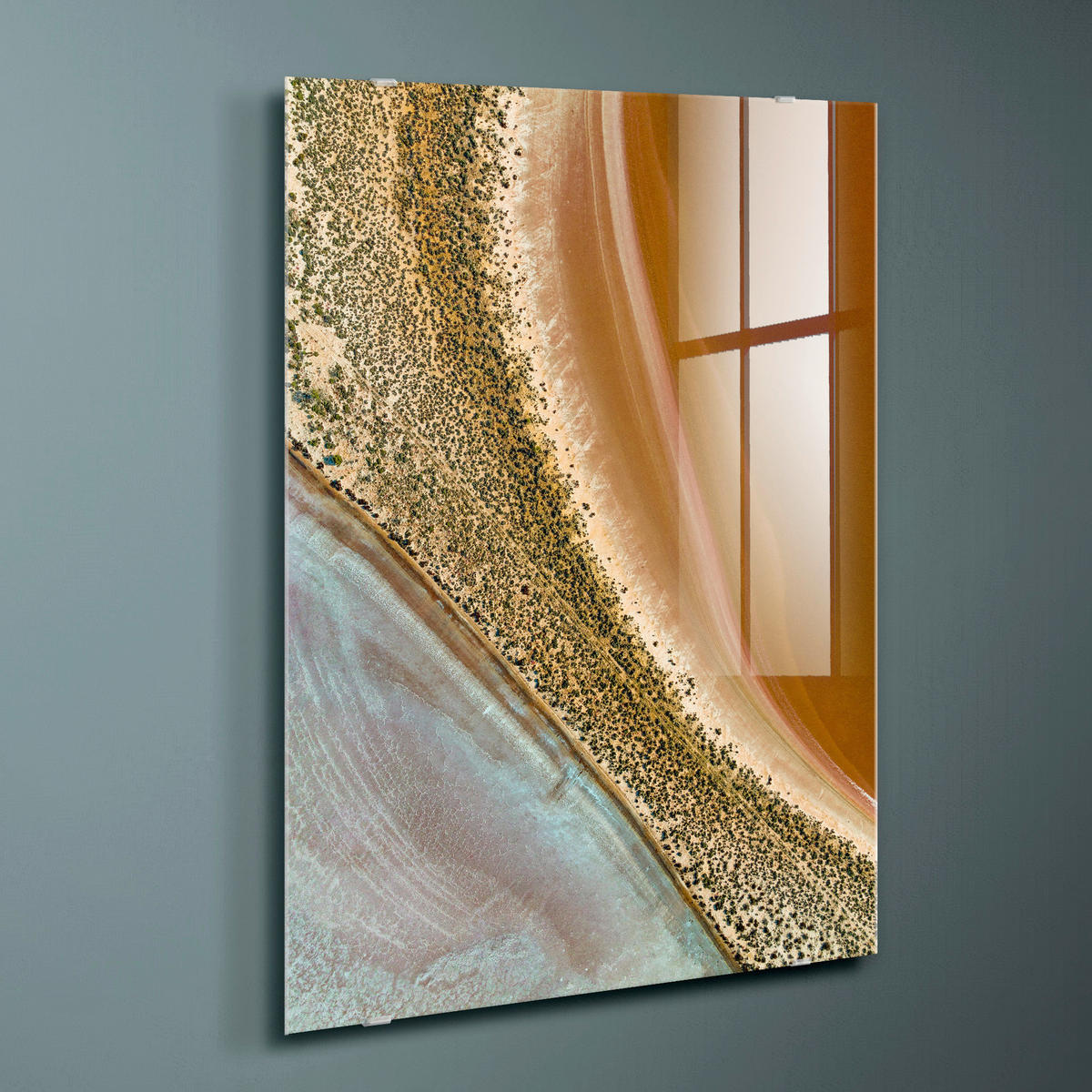 GLASBILD Landschaft & Natur, Abstraktes 120/80 cm  - Multicolor, Basics, Glas/Papier (120/80cm)