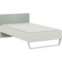BETT 120/200 cm  in Weiss, Salbeigrün   - Weiss/Salbeigrün, Design, Holzwerkstoff/Textil (120/200cm) - Cantus