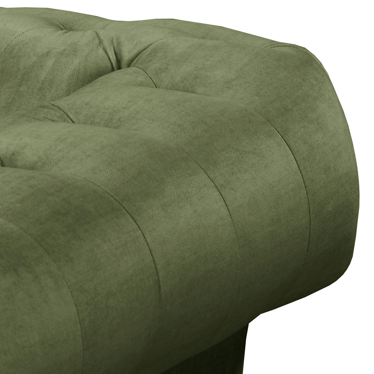 2-SITZER-SOFA Laura in Mikrofaser Dunkelgrün  - Dunkelgrün/Braun, Design, Holz/Textil (190/75/91cm) - P & B