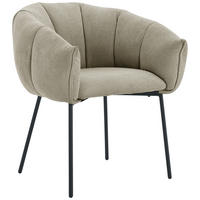 ARMLEHNSTUHL  in Eisen Struktur  - Taupe/Schwarz, Design, Textil/Metall (66/78/72cm) - Carryhome