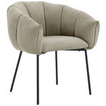 ARMLEHNSTUHL  Stoffauswahl Struktur  - Taupe/Schwarz, Design, Textil/Metall (66/78/72cm) - Carryhome