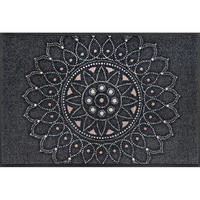 FUßMATTE  50/75 cm  Anthrazit, Beige  - Anthrazit/Beige, KONVENTIONELL, Kunststoff/Textil (50/75cm) - wash+dry