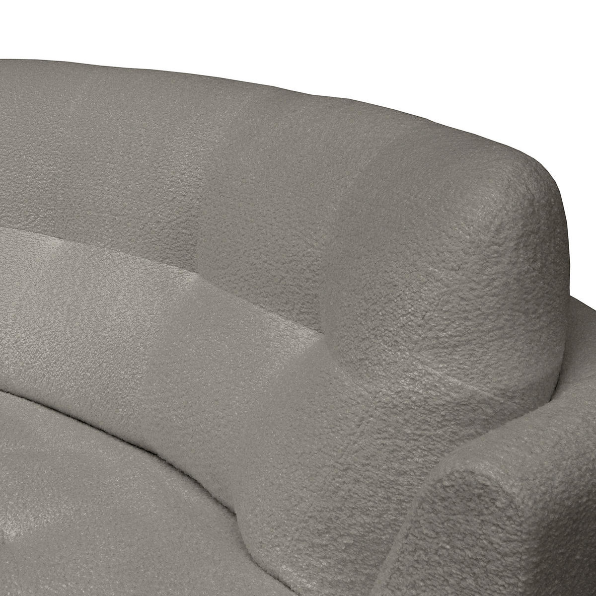ECKSOFA in Bouclé Dunkelgrau  - Weiss/Dunkelgrau, Design, Kunststoff/Textil (113/300cm) - Livetastic