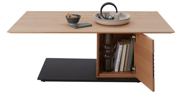 COUCHTISCH in Holz, Metall 120/70/42 cm - Erlefarben/Schwarz, Natur, Holz/Metall (120/70/42cm) - Valnatura