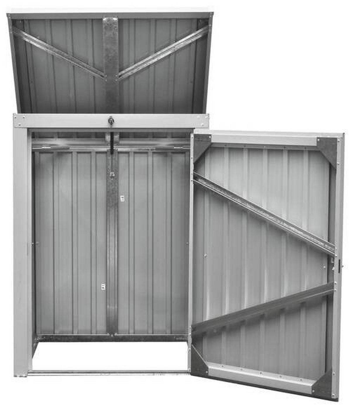 BOX NA ODPADKOVÉ KOŠE   - antracitová, Basics, kov (104/134/101cm)